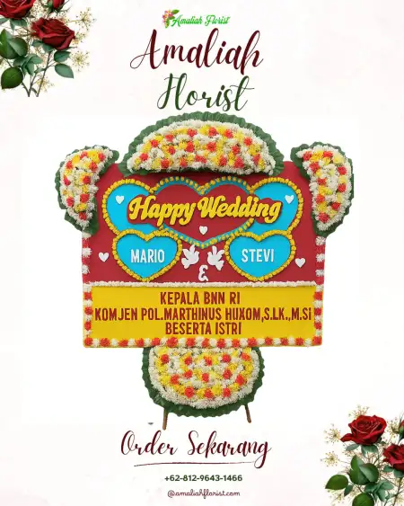 Papan Bunga Pernikahan Guring